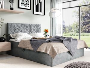 Miniaturka 2 - Łóżko kontynentalne LUA1 szare