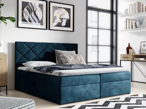 Miniaturka 11 - Łóżko kontynentalne LUA 3 niebieskie