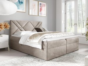 Miniaturka 8 - Łóżko sypialniane beż LUA 6