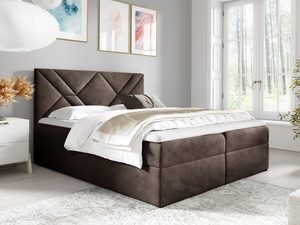 Miniaturka 9 - Łóżko sypialniane brązowe LUA 6