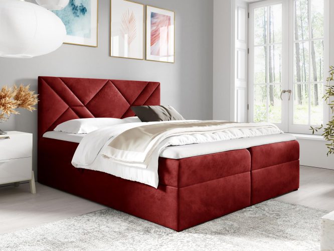 Łóżko sypialniane czerwone LUA 6