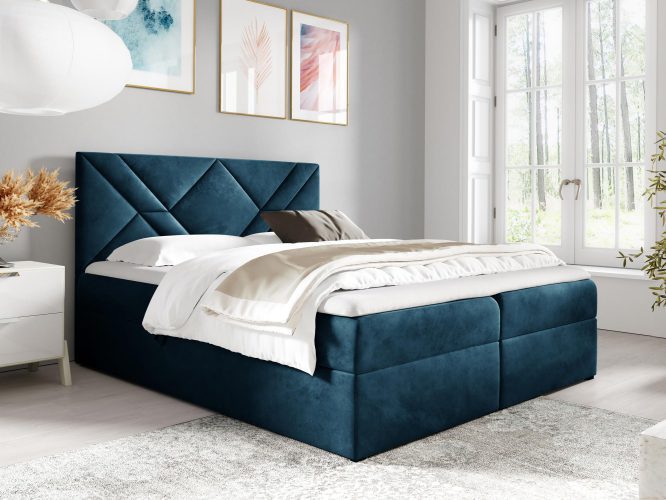 Łóżko sypialniane niebieskie LUA 6