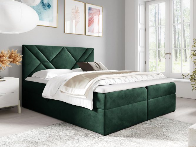Łóżko sypialniane zielone LUA 6