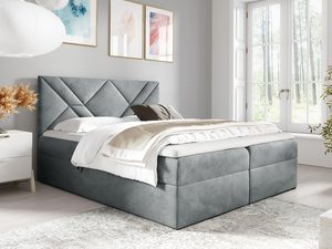 Miniaturka 14 - Łóżko sypialniane szare LUA 6