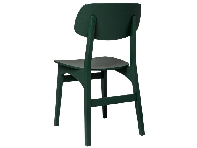 Drewniane krzesło Ernest zielone tył