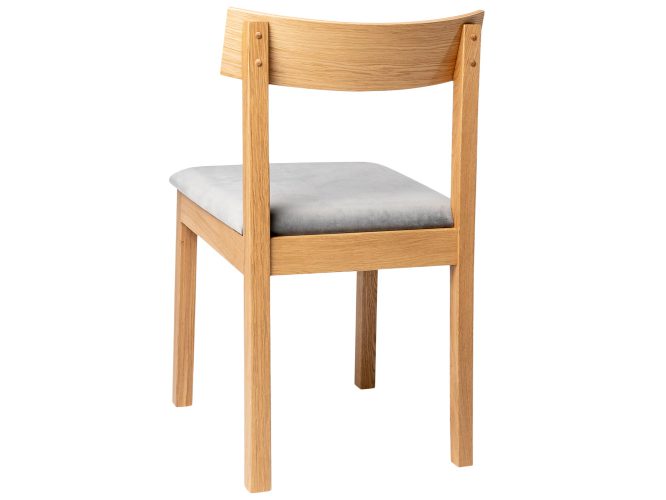 Krzesło dębowe Filip tył białe tło