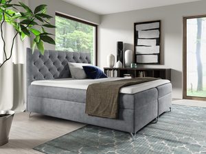 Miniaturka 8 - Łóżko Pikowane szare OSANE