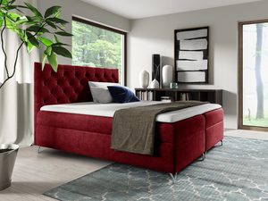 Miniaturka 4 - Łóżko Pikowane czerwone OSANE