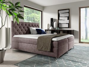 Miniaturka 5 - Łóżko Pikowane brąz OSANE