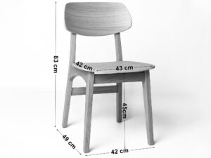 Miniaturka 5 - Drewniane krzesło Ernest wymiary