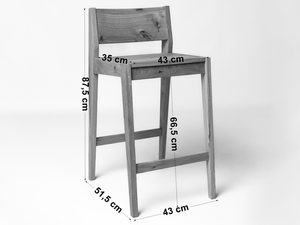 Miniaturka 6 - Stołek drewniany Kordian wymiary