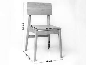 Miniaturka 7 - Dębowe krzesło Oliwier wymiary