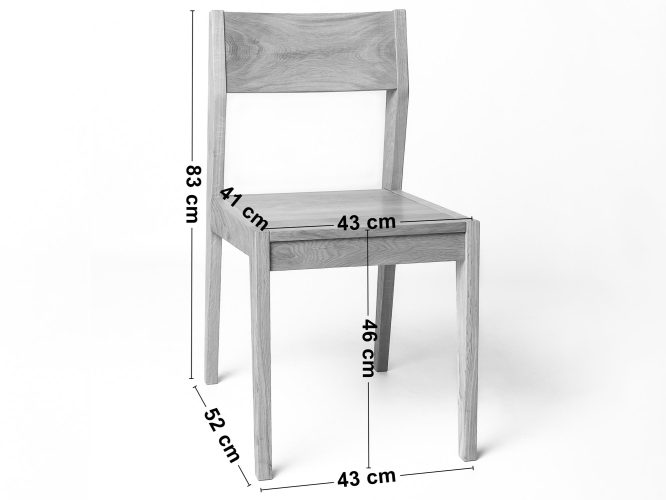 Krzesło dębowe Patryk wymiary