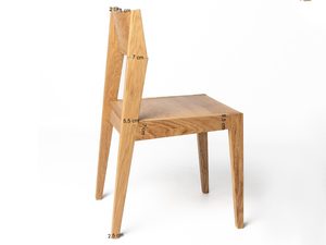 Miniaturka 4 - Dębowe krzesło Patryk wymiary detali