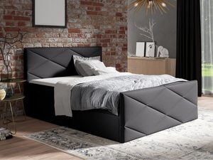 Miniaturka 2 - Kontynentalne łóżko czarne ARAYA LUX