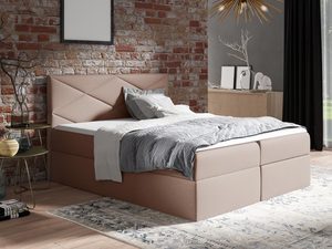 Miniaturka 4 - Łóżko z Pojemnikami białe jasny brąz ARAYA