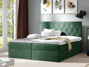 Miniaturka 3 - Łóżko kontynentalne zielone SORIA