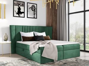 Miniaturka 14 - Łóżko kontynentalne zielone PARLA