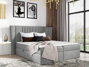 Miniaturka 21 - Łóżko kontynentalne szare PARLA
