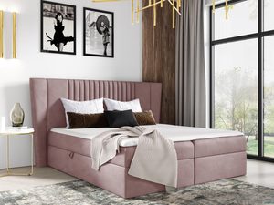 Miniaturka 11 - Łóżko kontynentalne brudny róż PARLA