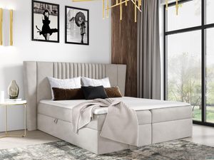 Miniaturka 12 - Łóżko kontynentalne beż PARLA