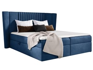 Miniaturka 5 - Łóżko kontynentalne niebieskie tło PARLA