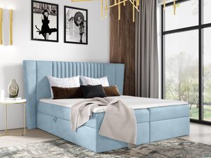 Miniaturka 15 - Łóżko kontynentalne błękitny PARLA