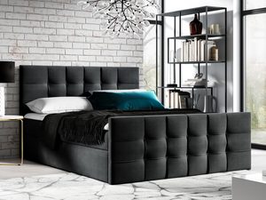 Miniaturka 2 - Łóżko kontynentalne czarne PRINCE 1 LUX