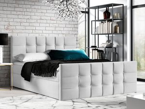 Miniaturka 7 - Łóżko kontynentalne białe PRINCE 1 LUX