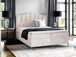 Miniaturka 2 - Łóżko kontynentalne beżowe ANGELES