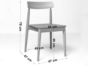 Miniaturka 17 - Krzesło dębowe Igor wymiary