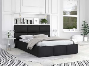 Miniaturka 5 - Łóżko z panelami czarne 140x200 MIRIAM