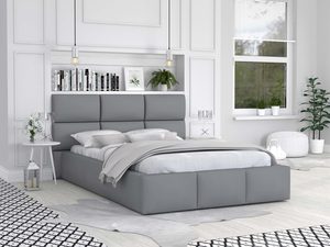 Miniaturka 8 - Łóżko z panelami szare 140x200 MIRIAM