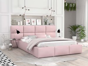 Miniaturka 3 - Łóżko z panelami różowe 160x200 MIRIAM