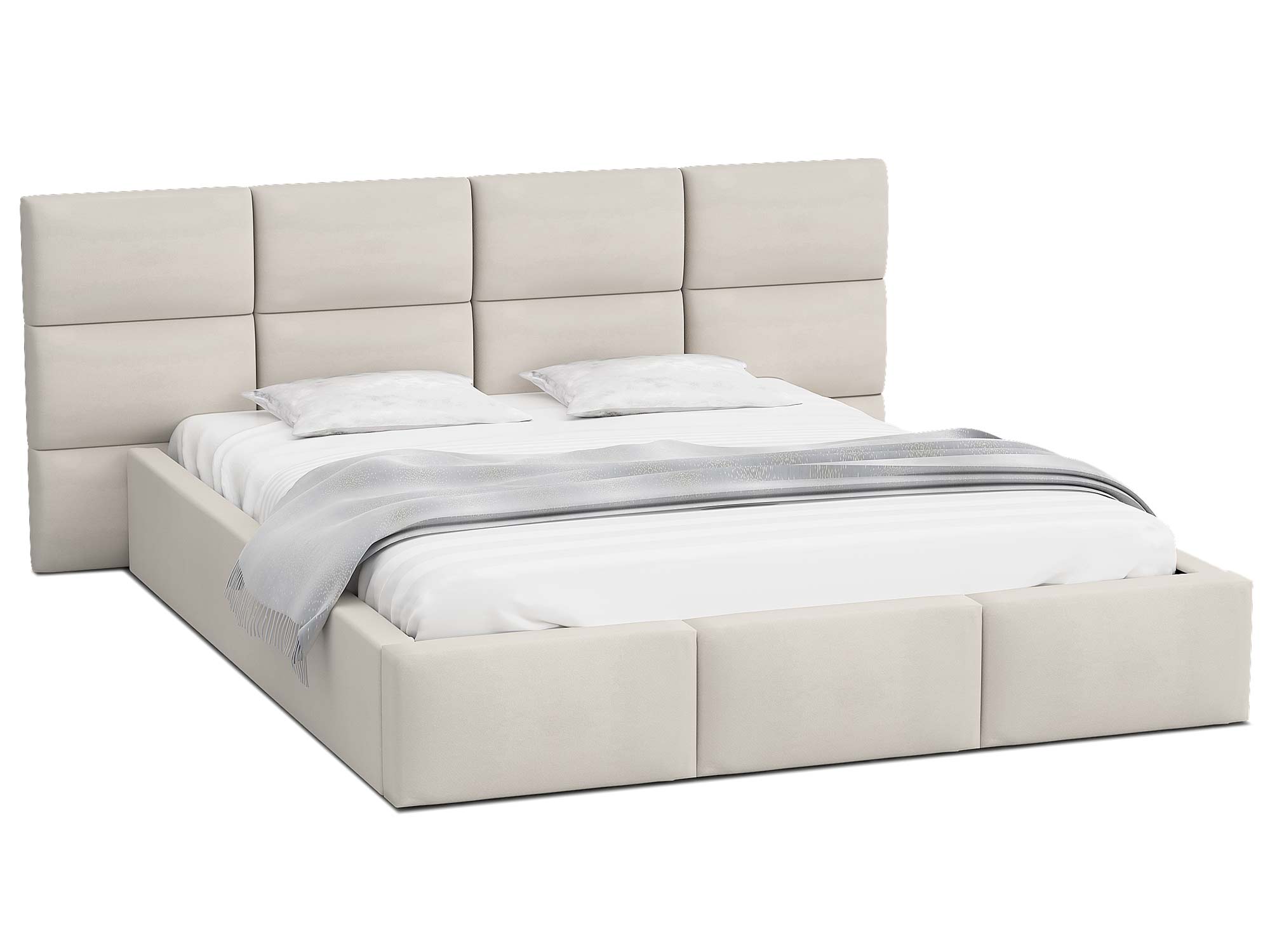 Łóżko z panelami białe tło 160x200 MIRIAM