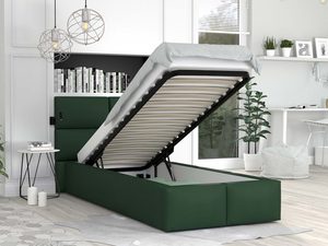 Miniaturka 17 - Łóżko z panelami 90x200 zielone stelaż MIRIAM