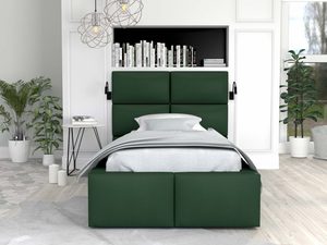 Miniaturka 21 - Łóżko z panelami 90x200 zielone przód MIRIAM