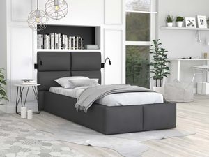 Miniaturka 13 - Łóżko z panelami 90x200 szare MIRIAM