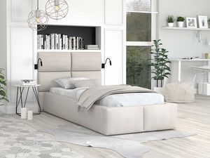 Miniaturka 12 - Łóżko z panelami beżowe 90x200 MIRIAM