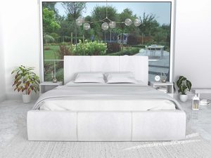 Miniaturka 10 - Łóżko stelaż+matera białe przód SKYE