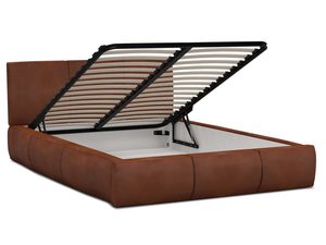 Miniaturka 5 - Łóżko stelaż+materac brązowe podnoszony stelaż brązowe SKYE