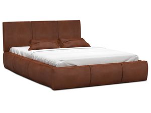 Miniaturka 4 - Łóżko stelaż+materac brązowe białe tło SKYE