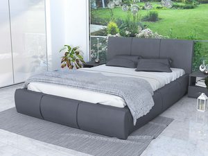 Miniaturka 23 - Łóżko stelaż+materac szare SKYE