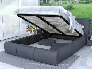 Miniaturka 22 - Łóżko stelaż+materac szare stelaż SKYE