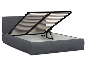 Miniaturka 7 - Łóżko stelaż+materac szare podnoszony stelaż SKYE