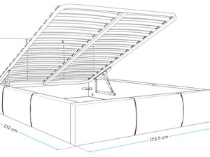 Miniaturka 29 - Łóżko stelaż+materac wymiary SKYE