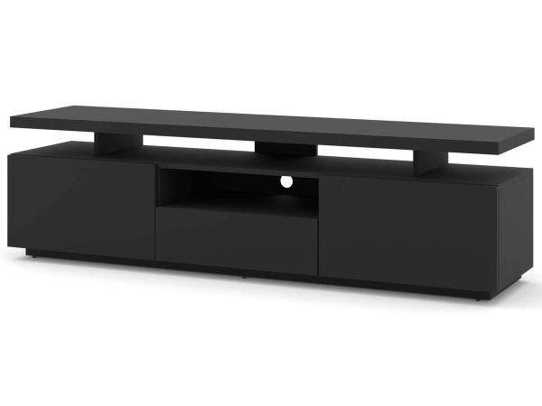 Nowoczesna szafka RTV czarna miniaturka SELIN