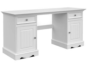 Miniaturka 3 - Biurko drewniane podwójne białe INGRID