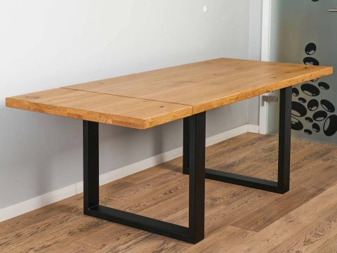 Stół drewniany industrialny rozkładany HELIOS Stół Rozkładany Drewniany Modne Propozycje