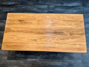 Miniaturka 2 - Drewniany Stolik Kawowy na Metalowych Nogach w stylu Loft ARCOS blat